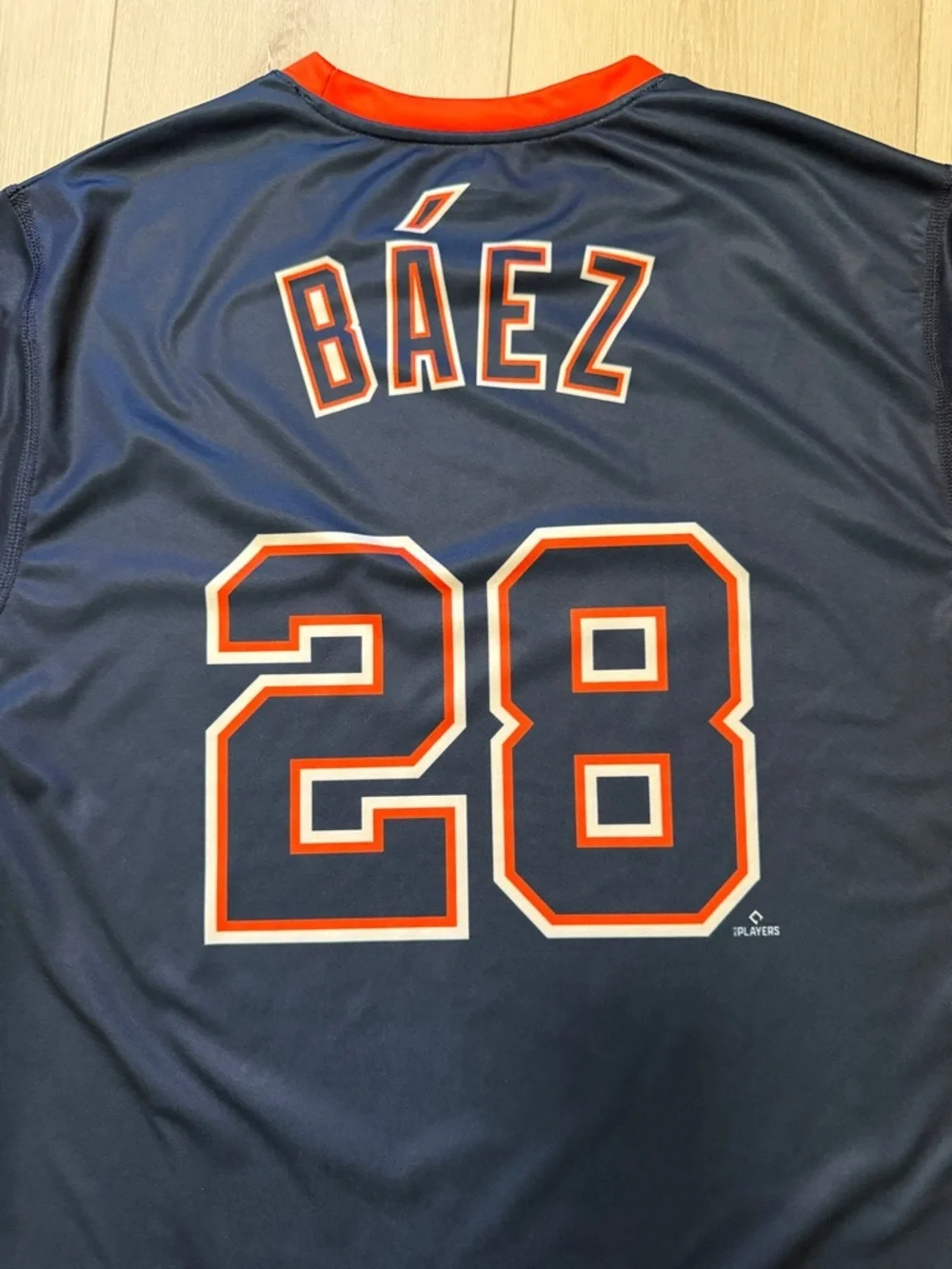 MLB Kids Navy Detroit Tigers Jersey #28 Javier Baez Size L 14/16 - Picture 3 of 7